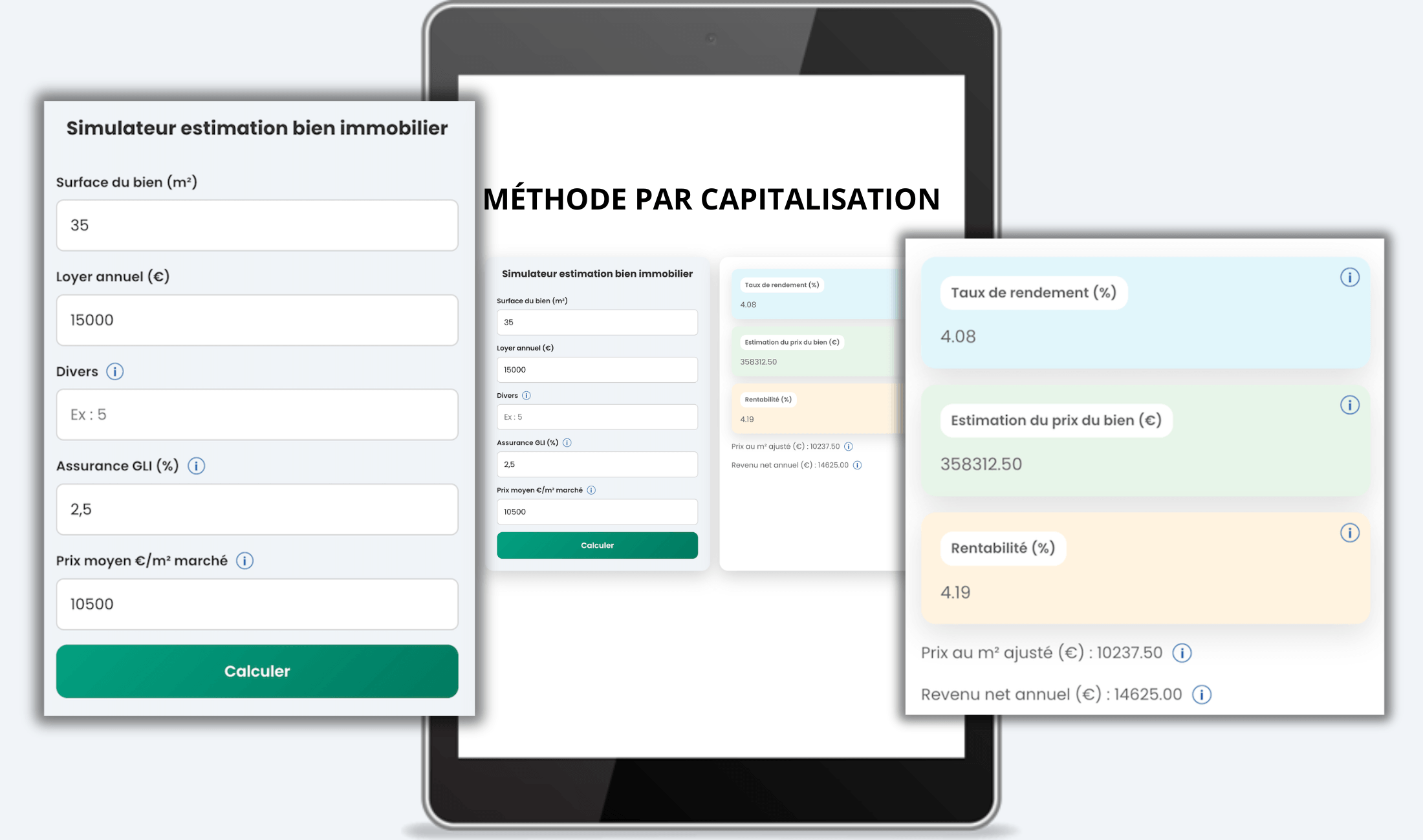 Simulateur pour estimer le prix immobilier d'un bien selon la rentabilité locative